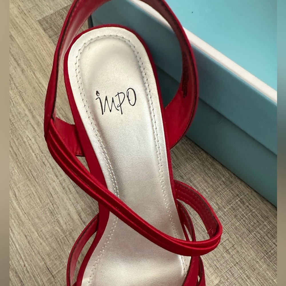 Impo Red Strappy Heels - Picture 4 of 5